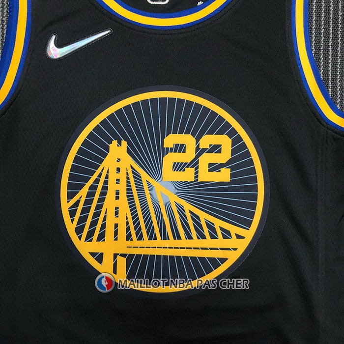 Maillot Golden State Warriors Andrew Wiggins NO 22 Ville 2021-22 Noir